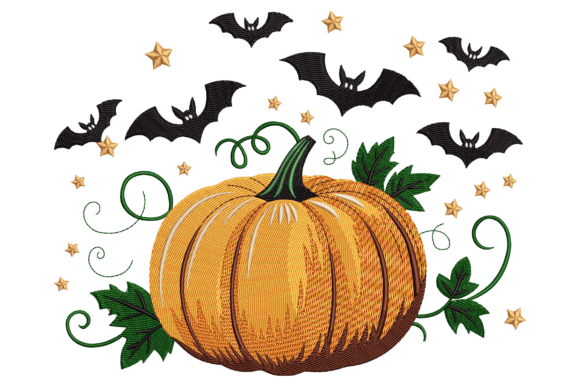 Halloween Pumpkin Embroidery