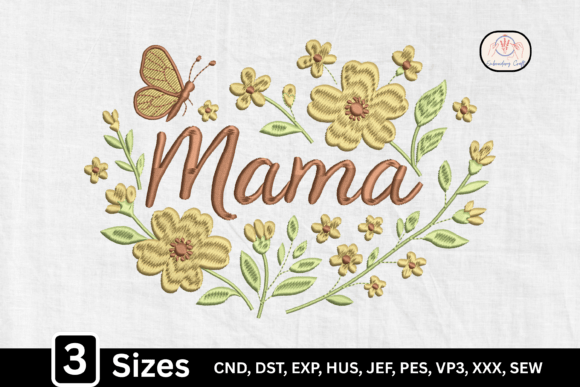 Wildflower Butterfly Floral Mama Mom